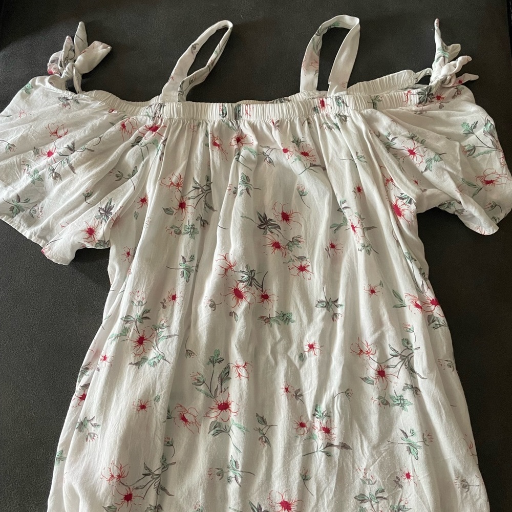 White Floral Blouse